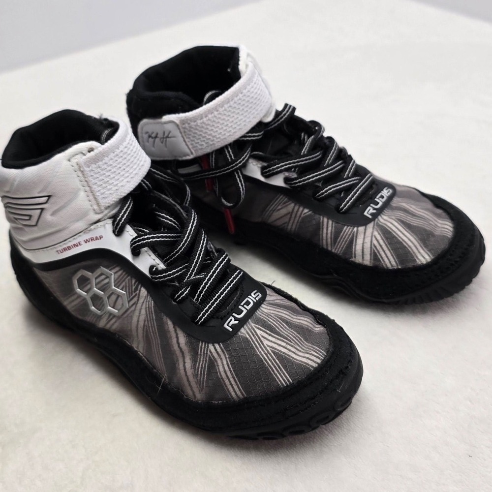 Rudis KS Turbine Kyle Snyder Wrestling Shoes Black White Grey Youth Mens 1 - Picture 4 of 10